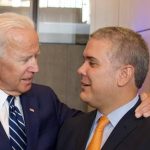 El presidente Iván Duque y el ahora mandatario de EE. UU., Joe Biden,.Foto Presidencia de Colombia