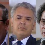 Rodrigo Londoño,Iván Duque y Pastor Alape