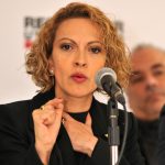 Rueda de prensa en el auditorio de La Universidad Central, al conmemorarse 15 años del caso de Jineth Bedoya. Crédito: CEET Fotógrafo: Abel Cárdenas