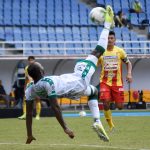Diego Herazo de La Equidad durante partido por la fecha 15 entre Deportivo Pereira y La Equidad como parte de la Liga BetPlay DIMAYOR 2021 jugado en el estadio  Hernán Ramírez Villegas de Pereira. Foto VizzorImage / Santiago Castro Castillo / Contribuidor