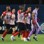 Sebastián Viera de Atlético Junior  celebra después de anotar el gol de su equipo durante partido por la fecha 16 entre Jaguares de Córdoba  y Atlético Junior como parte de la Liga BetPlay DIMAYOR 2021 jugado en el estadio Jaraguay-Municipal de Montería Foto  VizzorImage / Felipe López / VizzorImage /  Contribuidor