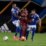 Millonarios F. C. y Deportes Tolima durante partido de la fecha 17 por la Liga BetPlay DIMAYOR I 2021 jugado en el estadio Nemesio Camacho El Campin de Bogotá Foto VizzorImage / Luis Ramírez / Staff.