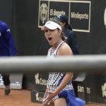 María Camila Osorio festeja su título del WTA 250 de Bogotá. Foto Colsanitas