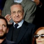 El presidente del Real Madrid, Florentino Perez, antes de un partido contra el PSG en París. REUTERS/Benoit Tessier
