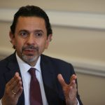 El Alto Comisionado para la Paz de Colombia, Miguel Ceballos, habla durante una entrevista con Reuters  REUTERS/Luisa González