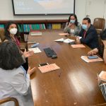 Antonia Urrejola Noguera, presidente de la Comisión Interamericana de Derechos Humanos, relatora para Colombia se reunió con los congresistas de Colombia, Fernanda Cabal, José Uscátegui, Margarita Restrepo y Juan Daza para recibir información sobre la situación país en el marco de las protestas. Foto CIDH