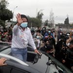La candidata a la presidencia de Perú Keiko Fujimori sale de un colegio electoral tras emitir su voto, en Lima, Perú. 6 de junio de 2021. REUTERS/Sebastián Castañeda