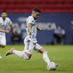 Alejandro Gómez marcando el gol del triunfo de Argentina ante Paraguay por la Copa América. 
Jun 21, 2021 
REUTERS/Ueslei Marcelino
