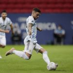 Alejandro Gómez marcando el gol del triunfo de Argentina ante Paraguay por la Copa América. 
Jun 21, 2021 
REUTERS/Ueslei Marcelino