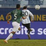 El argentino Lionel Messi celebra su segundo gol REUTERS / Rodolfo Buhrer