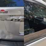Daños en carro de ministra de Transporte /Foto: Suministrada