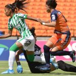 Atlético Nacional y Real Santander durante partido de la Fase de Grupos de la fecha 1 por la Liga Femenina BetPlay DIMAYOR 2021 jugado en el estadio Atanasio Girardot de la ciudad de Medellin.Foto : VizzorImage / Luis Benavides / Cont.