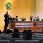 El Presidente Iván Duque Márquez manifestó este lunes que Colombia no se arrodilla ante ninguna amenaza terrorista. El Mandatario instaló el III Seminario Internacional de Análisis y Prevención del Terrorismo Urbano, en Bogotá.Fotografía: Efraín Herrera - PRESIDENCIA