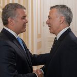 Embajador de USA ,Philip Goldberg y el presidente de Colombia Iván Duque