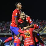 Hassan Vergara del Deportivo Pasto celebra después de anotar el  gol de su equipo durante partido por la fecha 3 entre Deportivo Pasto y Deportivo Pereira como parte de la Liga BetPlay DIMAYOR II 2021 jugado en el estadio Departamental Libertad de la ciudad de Pasto.Foto: VizzorImage / Leonardo Castro / Contribuidor