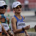 Sandra Lorena Arenas conquisto el segundo lugar de la marcha en los 20 kilómetros