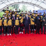 El Presidente de la República, Iván Duque Márquez, encabezó este jueves, en la Casa de Nariño, el homenaje a los deportistas colombianos que participaron en los Olímpicos de Tokio 2020. Foto David Romo