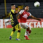 Independiente Santa Fe y Alianza Petrolera, en partido de la fecha 9 por la Liga BetPlay DIMAYOR II 2021 en el estadio Nemesio Camacho El Campin de la ciudad de Bogotá. Foto: VizzorImage / Luis Ramirez / Staff.