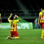 Deportivo Pereira y Deportivo Pasto, durante partido de vuelta de los cuartos de final por la Copa BetPlay DIMAYOR 2021 en el estadio Hernán Ramírez Villegas de la ciudad de Pereira. Foto: VizzorImage / Ricardo Vejarano / Cont.