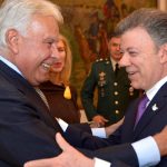 El expresidente del Gobierno español se mostró contento por la distinción.

El expresidente del Gobierno español dedicó unas palabras al proceso de paz de Colombia, que consideró "irreversible"Foto: Juan Pablo Bello - SIG