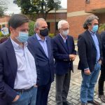 Coalición de la Esperanza en reunión en la Conferencia Episcopal. Foto Ángel Ocampo