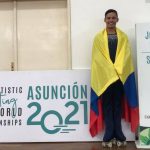 El colombiano Brayan Carreño se llevó el oro de la modalidad de figuras obligatorias en la categoría sénior del Mundial en Paraguay. / Comité Olímpico Colombiano