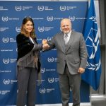 La Vicepresidente y Canciller, Marta Lucía Ramírez y el Fiscal de la Corte Penal Internacional (CPI), Karim Khan