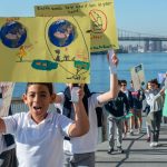 Emmanuel Rouy/Lycée Français d
Estudiantes de primaria del Liceo Francés de Nueva York piden acción por el cambio climático.