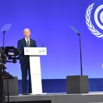 El presidente de los Estados Unidos, Joseph R. Biden, interviene en la inauguración de la Conferencia sobre el clima de la COP26 en Glasgow.