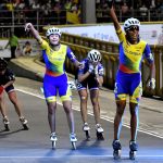 Otro 1-2 para Colombia. En los 15.000 metros eliminación mayores damas, Luz Karime Garzón logra el oro y Gabriela Isabel Rueda la medalla de plata. 2021-11-11 at 19.29.22