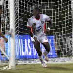 Jhon Jader Duran de Águilas Doradas celebra después de anotar  el gol de su equipo durante partido por la fecha 19 entre Águilas Doradas y Envigado como parte de la Liga BetPlay DIMAYOR II 2021 jugado en el estadio  Alberto Grisales de Rionegro Foto: VizzorImage / Juan Augusto Cardona / Contribuidor