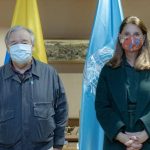 El  Secretario General de la ONU, António Guterres y Vicepresidente - Canciller, Marta Lucía Ramírez