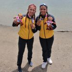 La presea de bronce se obtuvo en la modalidad C2 500 metros femenino con las atletas Manuela Gómez y Madison Velásquez.