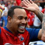 Felipe Pardo de Deportivo Independiente Medellin celebra el gol de su equipo, durante partido de la fecha 1 entre Deportivo Independiente Medellin y Deportes Tolima por la Liga BetPlay DIMAYOR I 2022, en el estadio Atanasio Girardot de la ciudad de Medellin. Foto: VizzorImage / Luis Benavides / Cont.