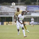 Mender Garcia del Once Caldas durante partido por la fecha 3 entre Águilas Doradas y el Once Caldas como parte de la Liga BetPlay DIMAYOR I 2022 jugado en el estadio Alberto Grisales de la ciudad de Rionegro. Foto: VizzorImage / Juan Augusto Cardona / Contribuidor