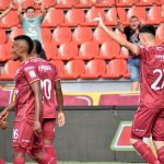 Gustavo Ramirez del Tolima celebra después de anotar el primer gol de su equipo partido entre Deportes Tolima y Atlético Bucaramanga por la fecha 5 como parte de la Liga BetPlay DIMAYOR I 2022 jugado en el estadio Manuel Murillo Toro de la ciudad de Ibagué. Foto: VizzorImage / Joan Orjuela / Cont