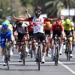 Fernando Gaviria (UAE Team Emirates) logró la victoria en Matrah Corniche, el martes.©  A.S.O. / Oman Cycling Association / Alex Broadway