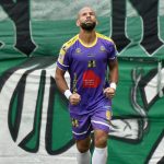 Brayan Hernández de Alianza celebra después de anotar el primer gol de su equipo durante partido entre Deportivo Cali y Alianza Petrolera por la fecha 8 como parte de la Liga BetPlay DIMAYOR I 2022 jugado en el estadio Deportivo Cali de la ciudad de Palmira. Foto: VizzorImage / Gabriel Aponte / Staff