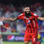 Alejandro Quintana del América celebra después de anotar el segundo gol de su equipo partido por la fecha 9 como parte de la Liga BetPlay DIMAYOR 2022 entre América de Cali y Once Caldas jugado en el estadio Pascual Guerrero de la ciudad de Cali. Foto: VizzorImage / Nelson Ríos / Cont.