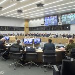 Jens Stoltenberg, Secretario General de la OTAN, asistiendo a la reunión de Jefes de Defensa.