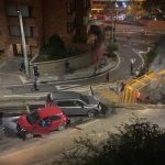 Volqueta cayó sobre una camioneta Foto: Cortesía
