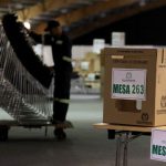 Preparativos pala las Elecciones Legistativas en el recinto de ferias y exposiciones Corferias de Bogotá