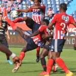 Didier Moreno del Junior durante partido por la fecha 12 de la Liga BetPlay DIMAYOR I 2022 entre Atlético Junior y Deportivo Pasto jugado en el estadio Metropolitano Roberto Meléndez de la ciudad de Barranquilla. Foto: VizzorImage / Jesus Rico / Cont