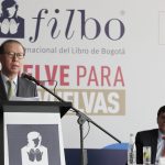 El embajador de la República de Corea en Colombia, Choo Jong-Youn, habla durante el Lanzamiento de la Feria Internacional del Libro de Bogotá 2022, hoy, en Bogotá (Colombia). La Feria Internacional del Libro de Bogotá, tiene como país invitado este año a Corea del Sur y se realizará del 19 de abril al 2 de mayo. EFE Carlos Ortega
