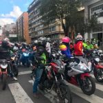 Protesta de motos en Bogotá. Foto suministrada