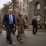 El primer ministro británico, Boris Johnson, visita Kyiv. Foto president.gov.ua