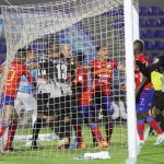 Jugadores del Pasto y Pereira discuten después del primer gol del Pasto anotado por Duvier Riascos durante partido entre Deportivo Pasto y Deportivo Pereira por la fecha 15 como parte de la Liga BetPlay DIMAYOR I 2022 jugado en el estadio Departamental La Libertad de Pasto. Foto: VizzorImage / Leonardo Castro / Cont