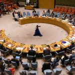 El presidente colombiano, Iván Duque, se pronunció ante el Consejo de Seguridad de la ONU el 12 de abril de 2022. Foto Nicolás Galeano - Presidencia de Colombia
