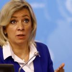 La portavoz del Ministerio de Asuntos Exteriores de Rusia, Maria Zajárova, preside la conferencia de prensa anual de Serguei Lavrov en la Sala de Conferencias del Ministerio en Moscú, Rusia, el 17 de enero de 2020. Archivo (Sefa Karacan - Agencia Anadolu)