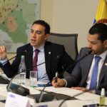 El registrador nacional, Alexander Vega Rocha, acompaña, al Ministerio del Interior, en la reunión de la Subcomisión de Orden Público, con miras a las elecciones de presidente y vicepresidente de la república del 29 de mayo.